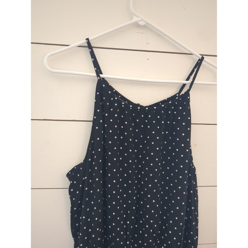 Old Navy black and white polka. Tank top romper XL summer Beach festival boho